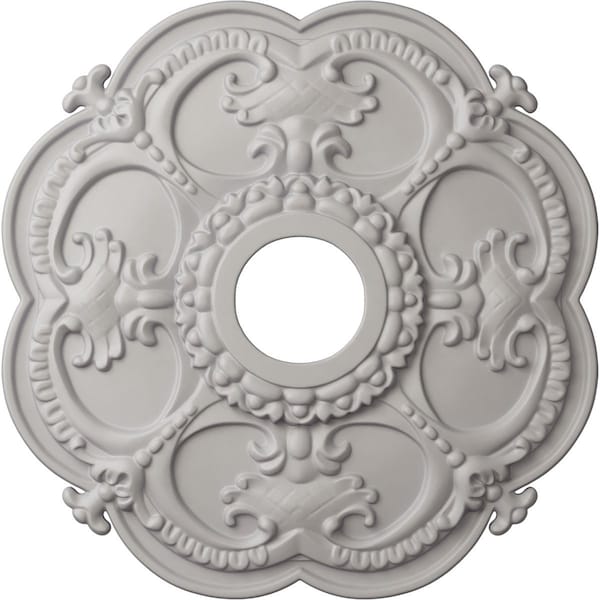 Ekena Millwork Rotherham Ceiling Medallion (Canopies up to 3 1/2"), 18"OD x 3 1/2"ID x 1 1/2"P, Ultra Pure White CM17ROUWF - main